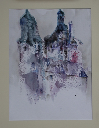 "Schloss Raesfeld" Aquarell 46 x 34 cm, 2013, signiert